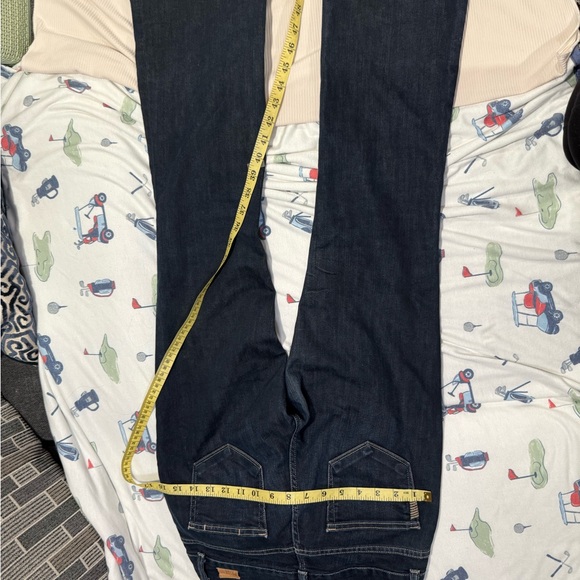 PAIGE Dark Blue Flare Jeans - Picture 12 of 17